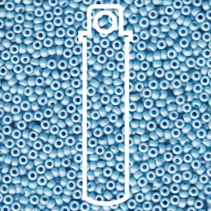 11/0 Miyuki® Round Seed Beads - Fancy Frosted Pale Seafoam Blue - 8.5g Tube