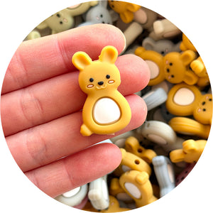 Bunny Rabbit Silicone Focal Beads - MIXED - 50 beads