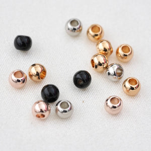 6mm Round Acrylic Beads (Large Hole) - CHOOSE YOUR COLOUR - 5 Beads