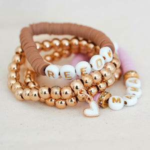 6mm Round Acrylic Beads (Large Hole) - CHOOSE YOUR COLOUR - 5 Beads