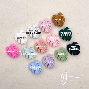 Monstera Leaf Silicone Beads - CHOOSE YOUR COLOUR - 2 beads