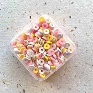 Mixed 6mm Heishi (Polymer Clay) Beads - Tropical Banana - 500 Beads / Box