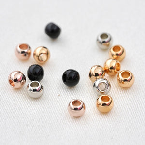 6mm Round Acrylic Beads (Large Hole) - CHOOSE YOUR COLOUR - 5 Beads