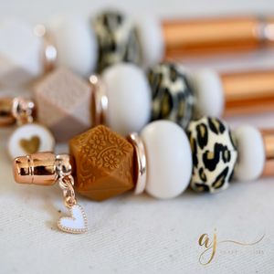 6mm round Acrylic Bail Beads/Charm Hanger (Large Hole) - CHOOSE YOUR COLOUR - 5 Beads