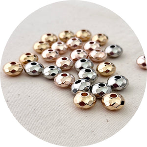 14mm Faceted Abacus Acrylic Beads - CHOOSE YOUR COLOUR - 5 Beads