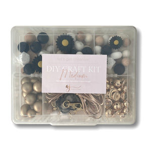 Medium DIY Craft Kit - Black & Gold Luxe Daisy