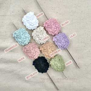 Floral Lion Head Silicone Beads - CHOOSE YOUR COLOUR - 2 beads