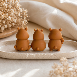 3D Capybara Silicone Focal Beads - CHOOSE YOUR DESIGN - 2 beads