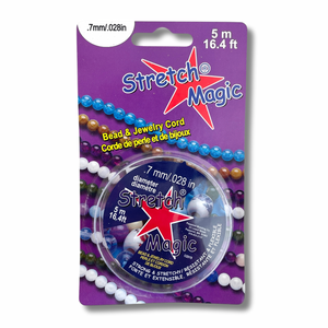 0.7mm Clear Stretch Magic Elastic Cord - Clear - 5 metres