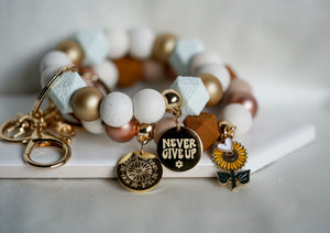 10mm round Acrylic Bail Beads/Charm Hanger (Large Hole) - CHOOSE YOUR COLOUR - 5 Beads