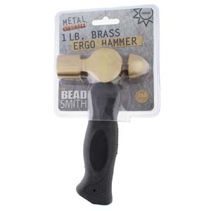 Beadsmith 1lb Brass Ergo Hammer