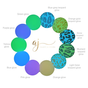 Glow in the Dark Silicone Beads Sample Cord