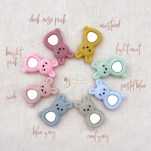 Little Bunny Rabbit - CHOOSE YOUR COLOUR - 2 beads