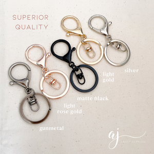 70mm Large Lobster Clasp & Ring - Light Rose Gold (Superior Quality) - 5 Clasps