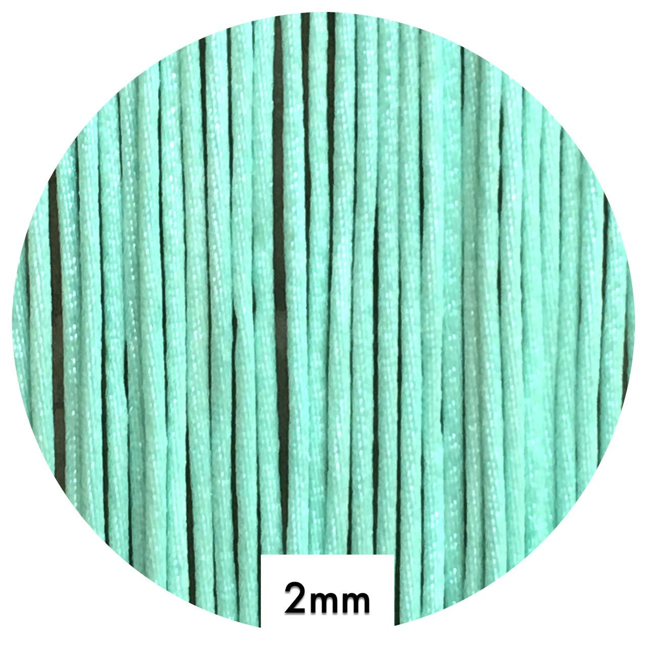 Mint Green - 2mm Satin Nylon Cord - 10m