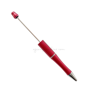 Beadable Pen Blanks - Brushed Fire Red - Each