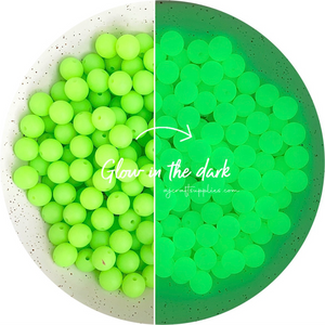 12mm round Glow in the Dark Silicone Beads