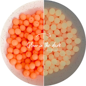 12mm round Glow in the Dark Silicone Beads