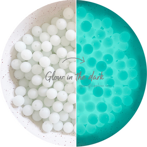 12mm round Glow in the Dark Silicone Beads