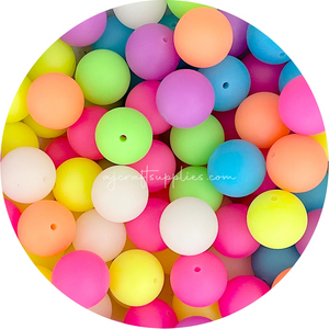 19mm round Glow in the Dark Silicone Beads