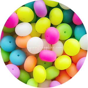 22mm abacus Glow in the Dark Silicone Beads