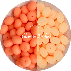 22mm abacus Glow in the Dark Silicone Beads