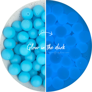 19mm round Glow in the Dark Silicone Beads