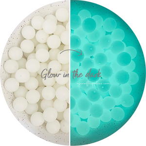 15mm round Glow in the Dark Silicone Beads