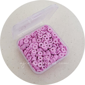6mm Heishi (Polymer Clay) Beads - Mauve - 500 Beads / Box