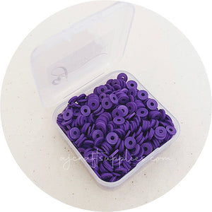 6mm Heishi (Polymer Clay) Beads - Royal Purple - 500 Beads / Box