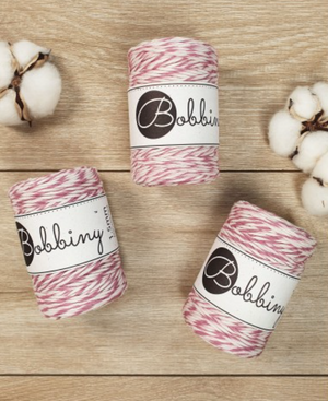 Bobbiny Baby Single Twist Macrame Cord - 1.5mm - Magic Pink