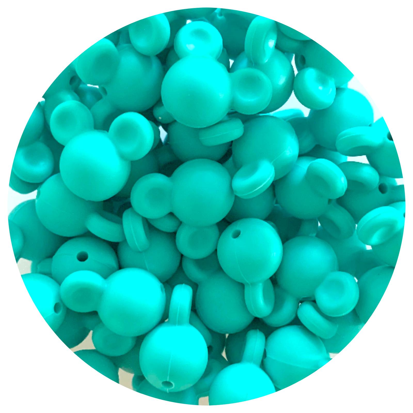 Turquoise - Mouse Head - 5 Beads