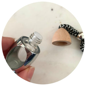 Hanging Bullet Diffuser Bottle - Silver - Each