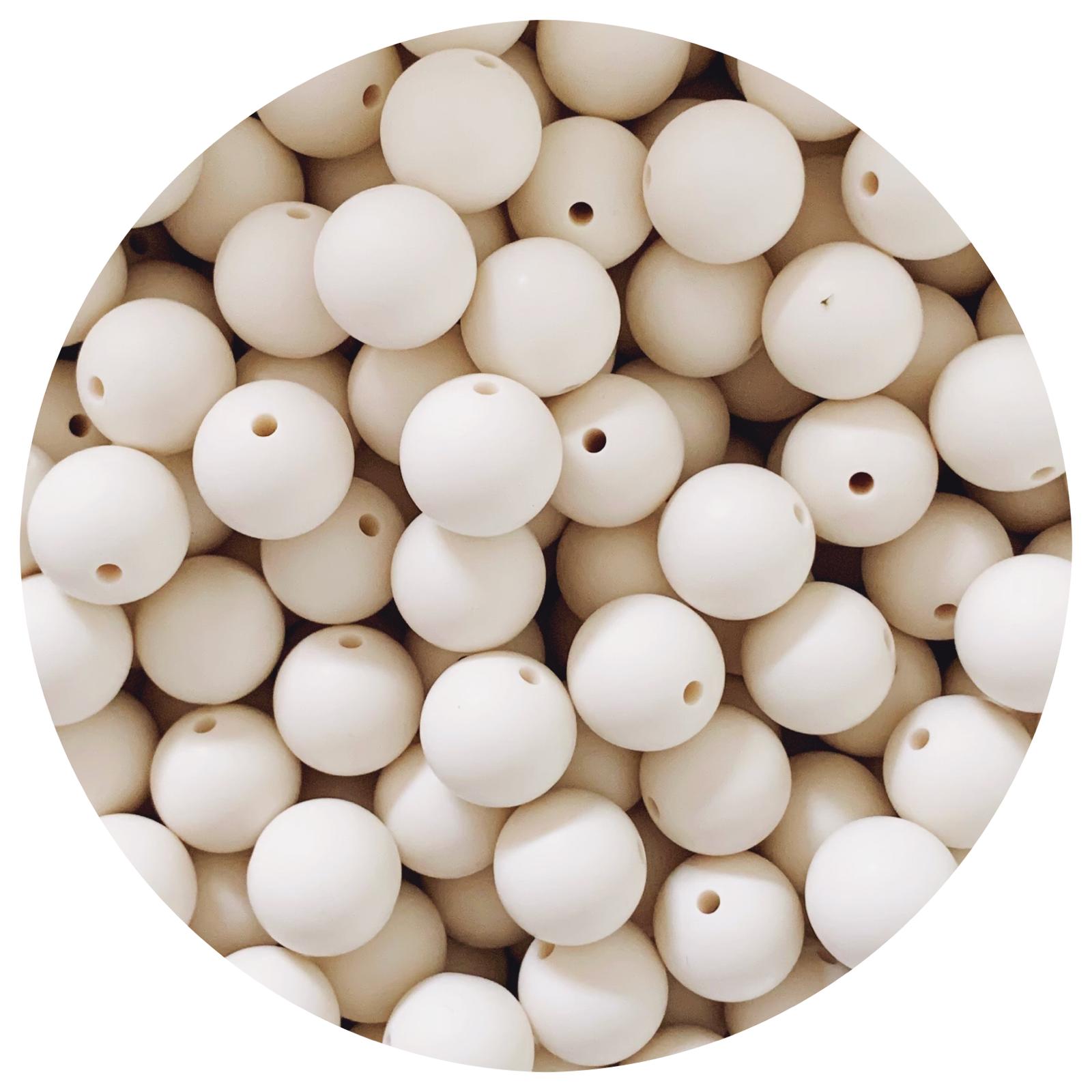 Linen - 15mm round - 10 Beads