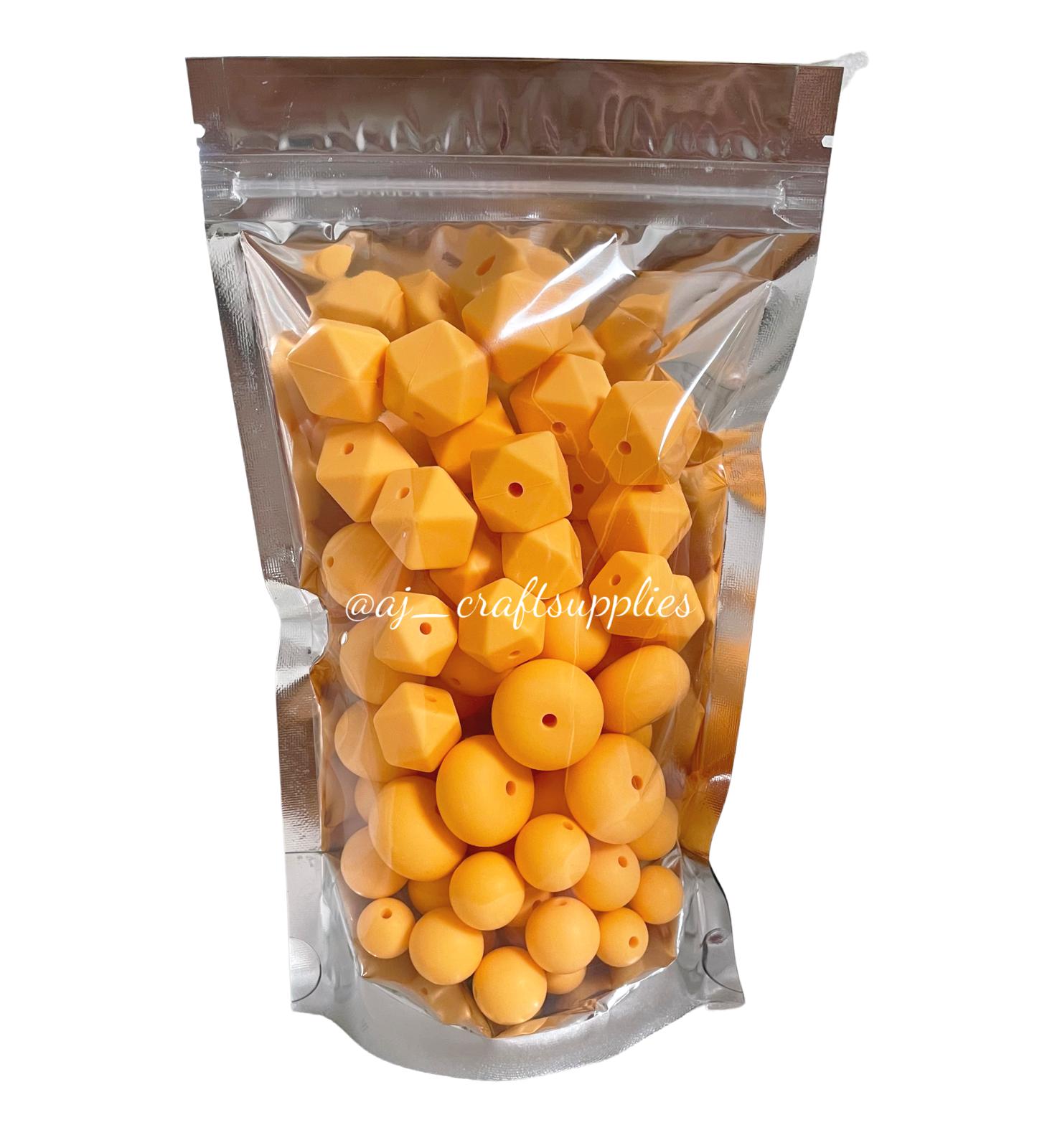 Marigold - Single Colour Variety Pack - 80 Silicone Beads