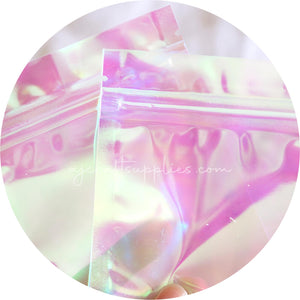 Pink Holographic (Translucent) Pouch - Small - Each