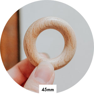 *CLEARANCE* Beech Wood Rings - 45mm - 10 Rings