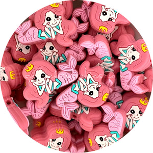 Mermaid Silicone Beads - CHOOSE YOUR COLOUR - 2 beads