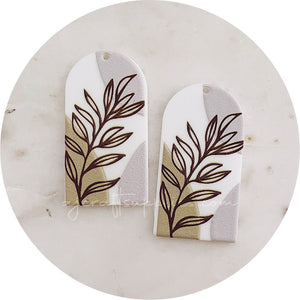 Fern Outline Arch Acrylic Charm - Each