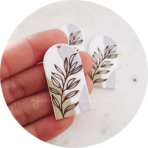 Fern Outline Arch Acrylic Charm - Each