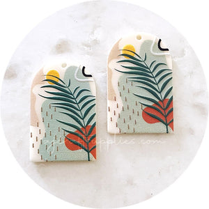 Green Fern Arch Acrylic Charm - Each