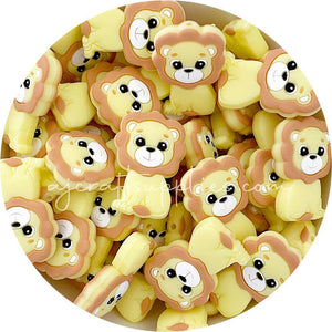 Little Lion Silicone Beads - CHOOSE YOUR COLOUR - 2 Beads