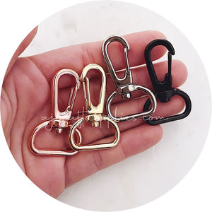 40mm Swivel Snap Hook Clasps (20mm base) - Silver - 5 Clasps