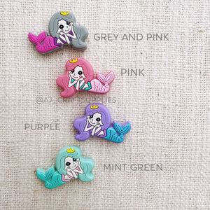 Mermaid Silicone Beads - CHOOSE YOUR COLOUR - 2 beads