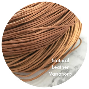1.5mm Genuine Leather Cord - Natural Tan - 10 metres