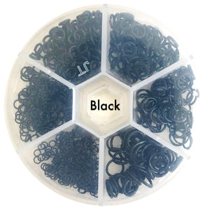 Mixed Pack Jump Rings - Black - 3mm, 4mm, 5mm, 6mm, 7mm, 8mm