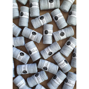 Bobbiny Single Twist Macrame Cord - 3mm - Light Grey
