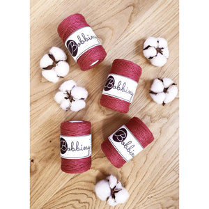 Bobbiny Baby Single Twist Macrame Cord - 1.5mm - Wild Rose