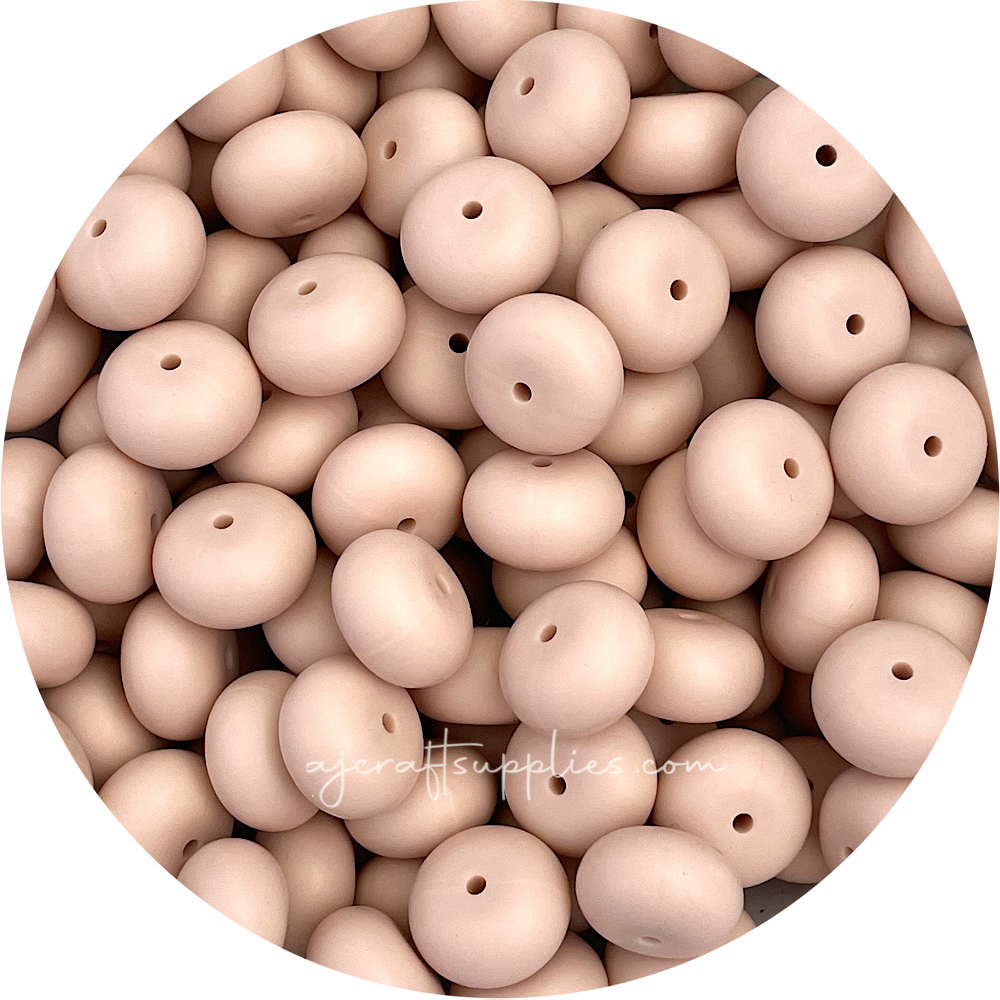 Porcelain - 19mm Abacus Silicone Beads - 5 Beads