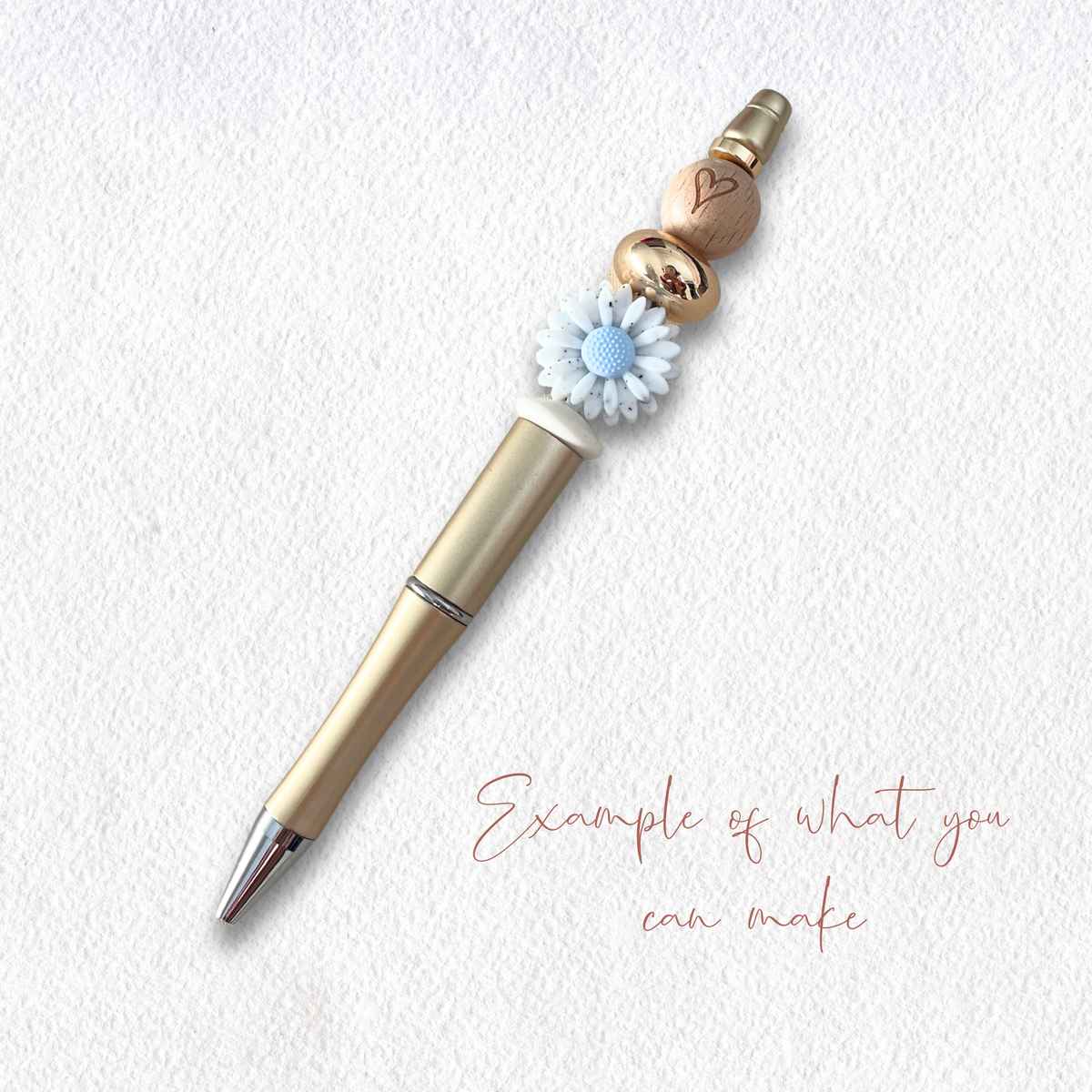 DIY Pen Kit - Blue Speckled 22mm Daisy